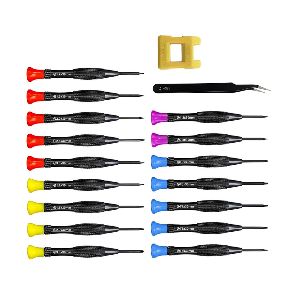 18PCS Precision Screwdriver Set Torx Flathead Phillips Pentalobe Magnetizer