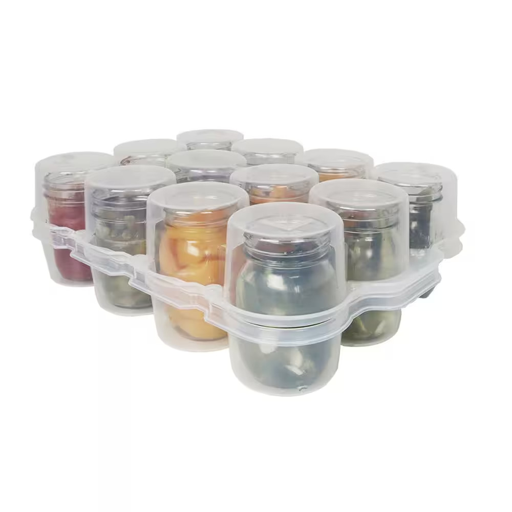 Canning Jar Container Storage Safe Crates Ball Plastic Fruit Vegetable Clear