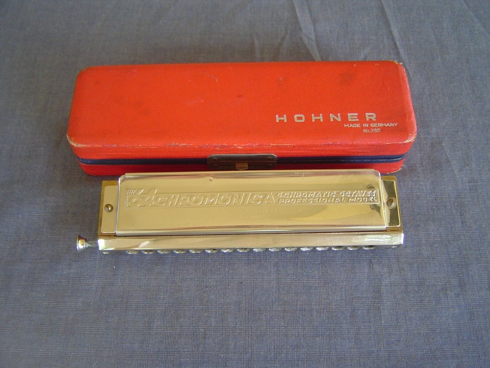 HOHNER "64 CHROMONICA" MODEL 280/64 "C" & RED STORAGE CASE