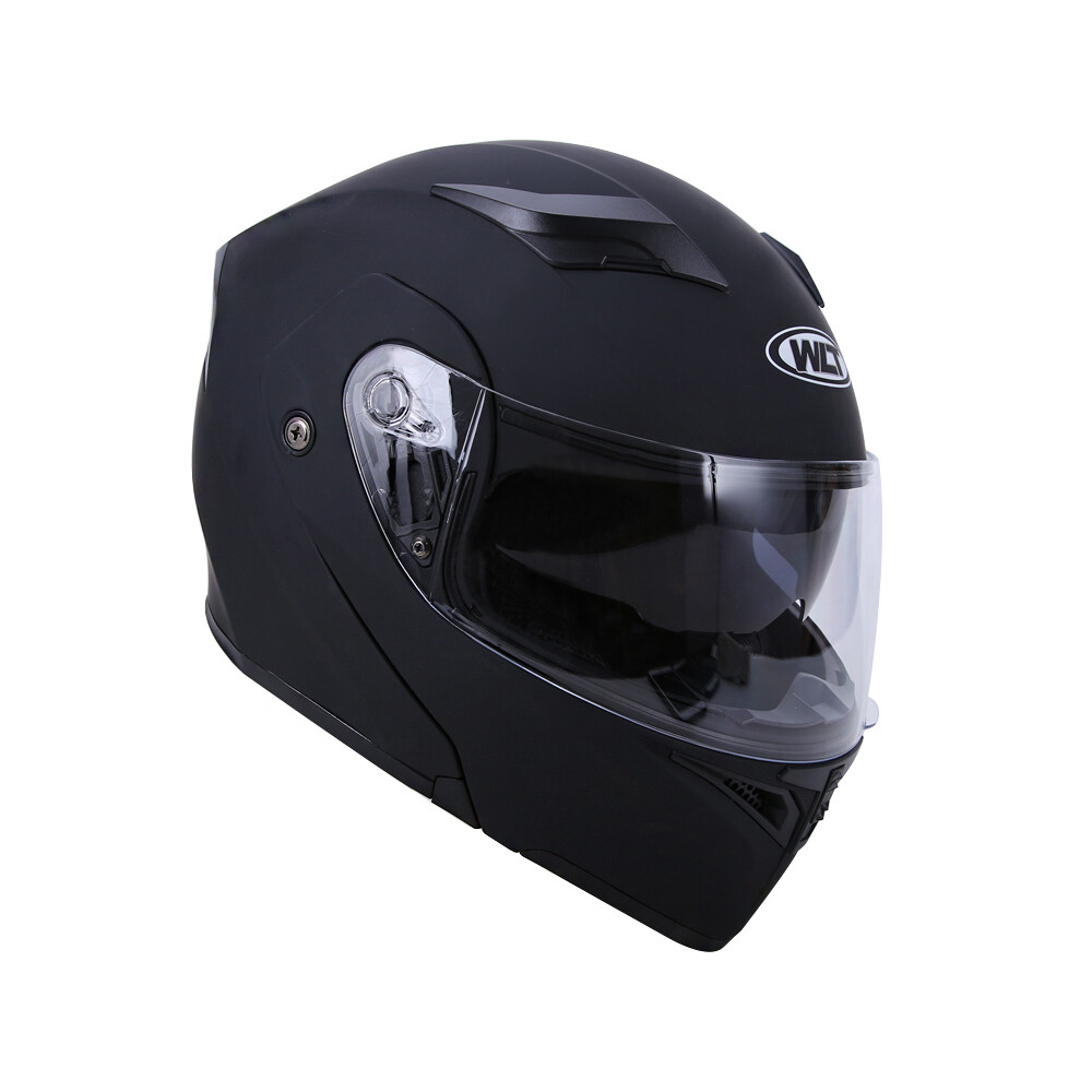 DOT Motorcycle Full Face Helmet BLUETOOTH / LED Light Dual Visor Modular Flip-up