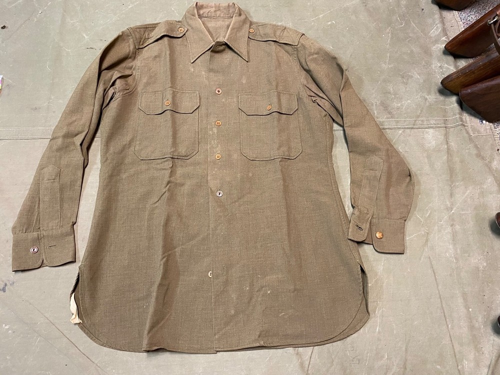 ORIGINAL WWII US ARMY OFFICER M1938 WOOL COMBAT FIELD SHIRT-LARGE 44R