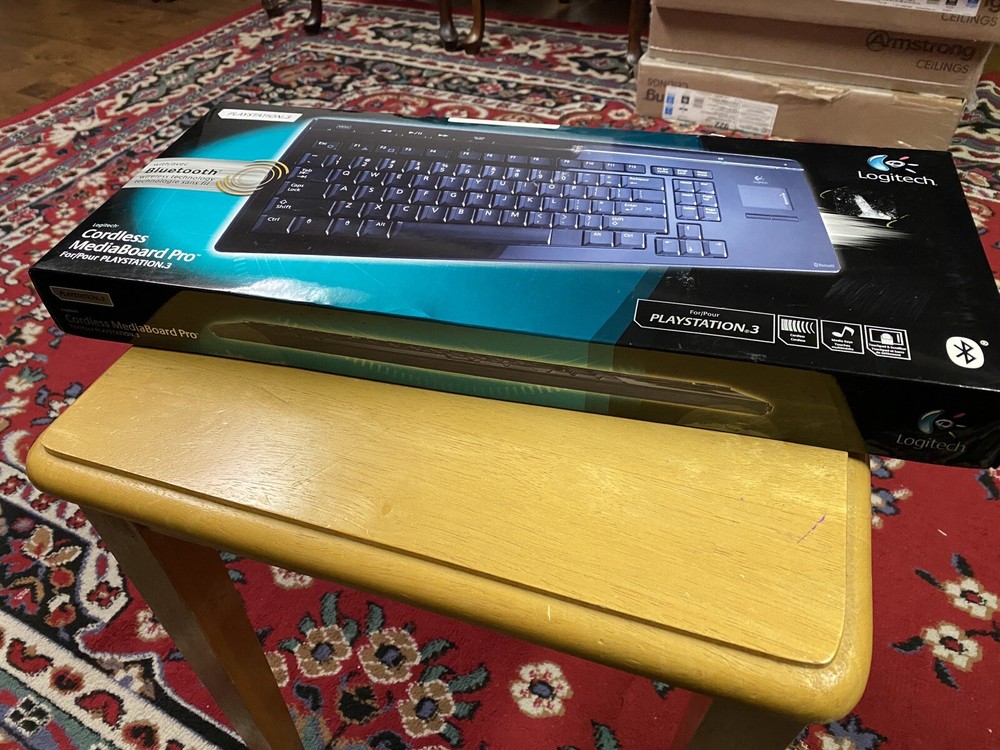 Logitech Bluetooth Cordless MediaBoard Pro for Playstation 3 PS3 New Sealed