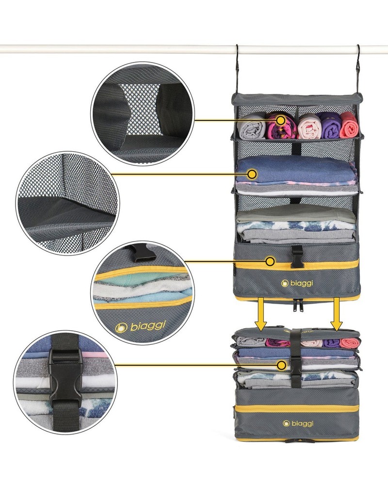 Biaggi hangmates Zip Cube Travel Packable Regular