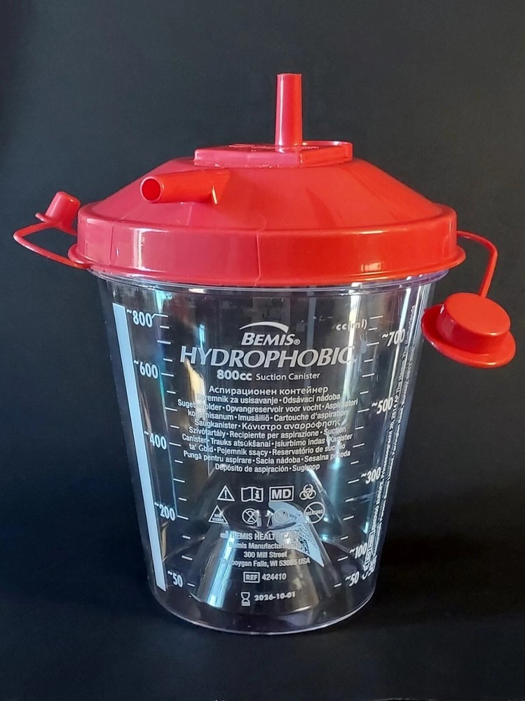 Bemis 800cc Hydrophobic Rigid Suction Canister