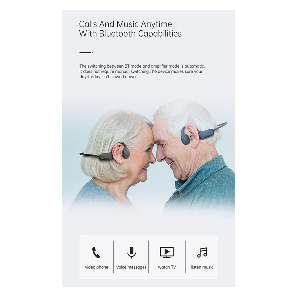 Bone Conduction Hearing Aids for Deafness Bluetooth Noise-Cancelling 4416
