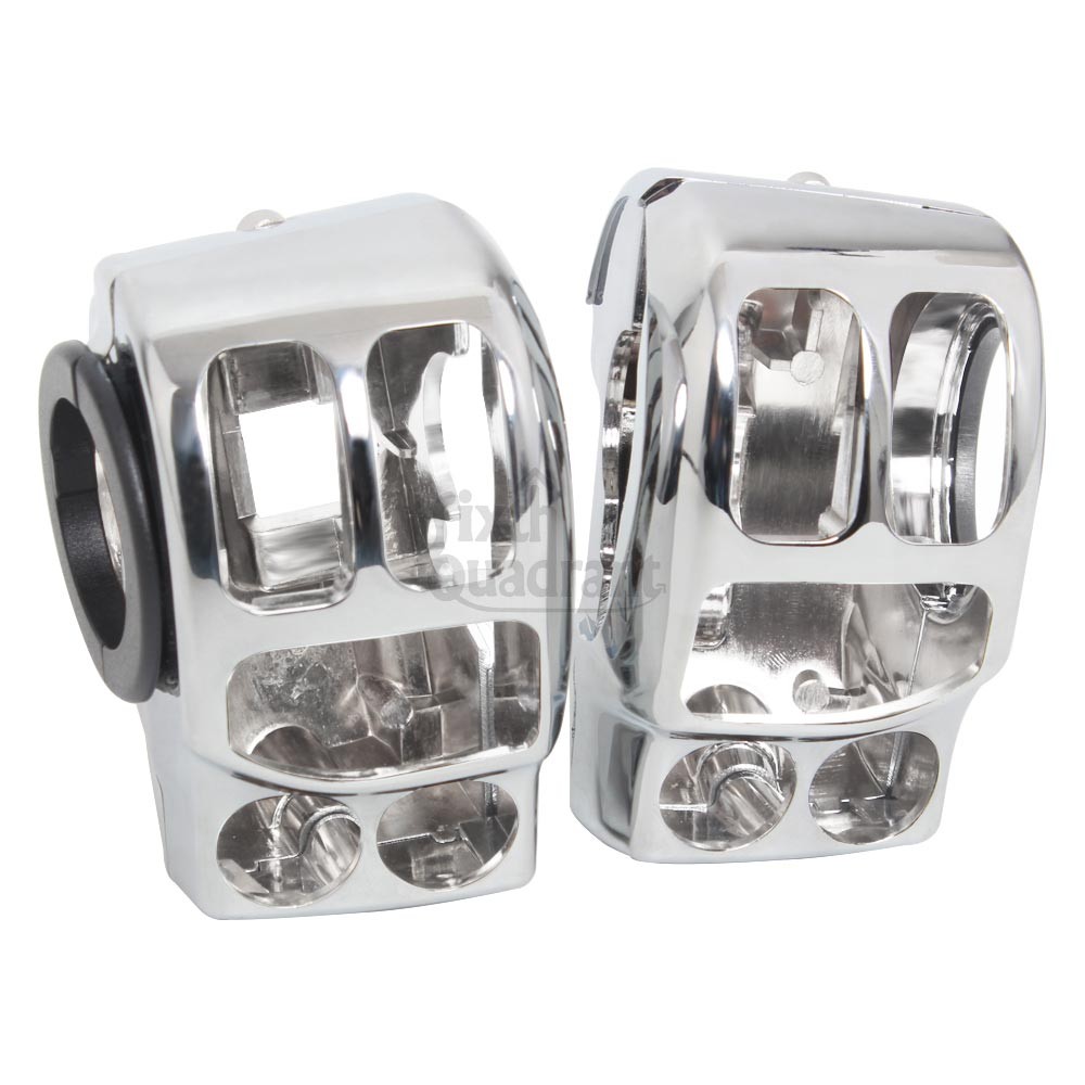 For Harley Touring Street Road Glide Chrome Handlebar Control Switch Housing