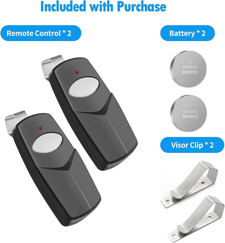 2 for 10 Pin Multicode Gate Door Opener Remote Control,10 Dip Switch,Compatible