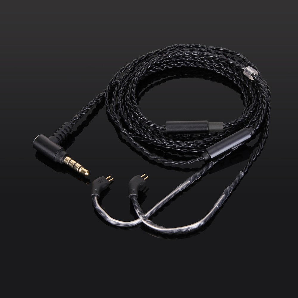 0.78mm 2pin CIEM connector OCC Audio Cable With mic -Universal