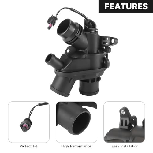 Engine Coolant Thermostat Housing Assembly with Sensor - Compatible for Land