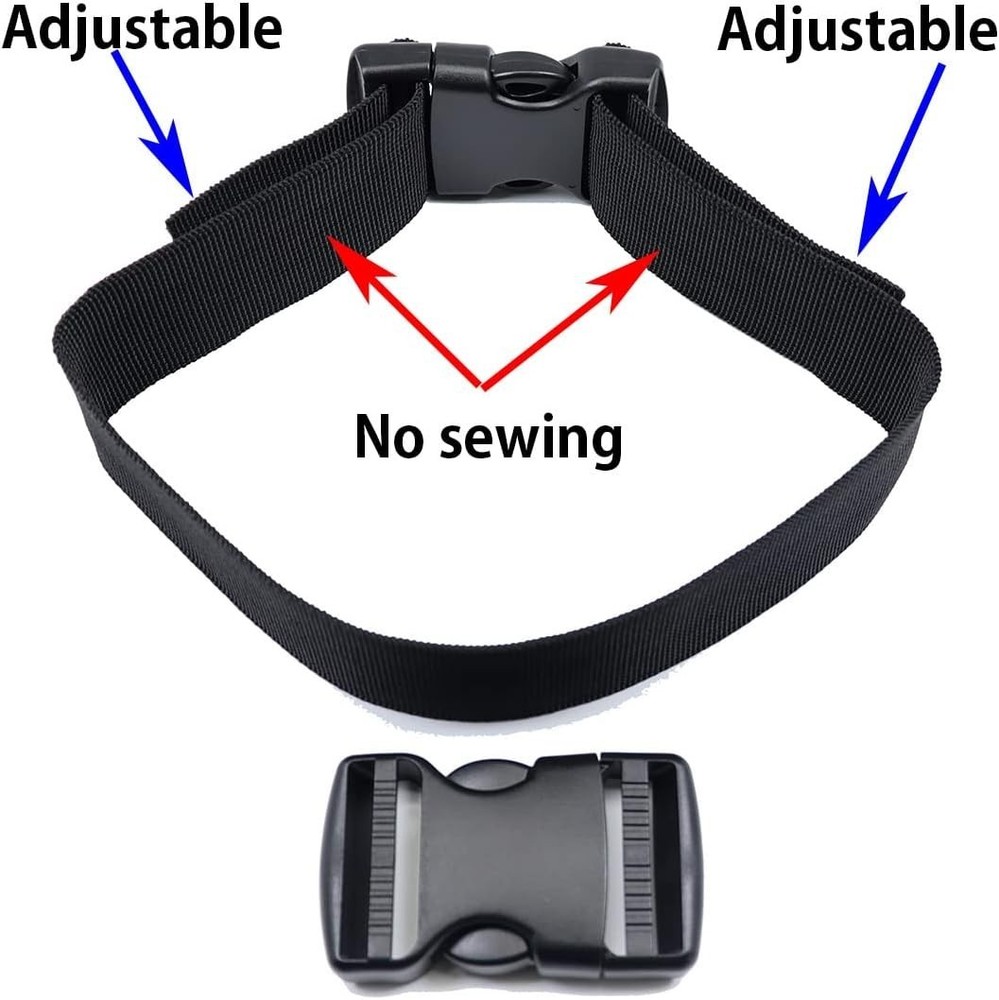 Quick Release 1.5 Inch Adjustable Buckles - Durable Plastic Strap Clips, 2 Pack