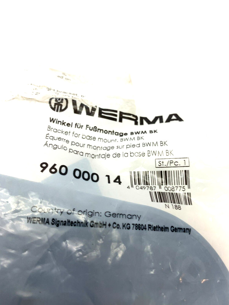 Werma 960 000 14 Bracket For Base Mount BWM BK