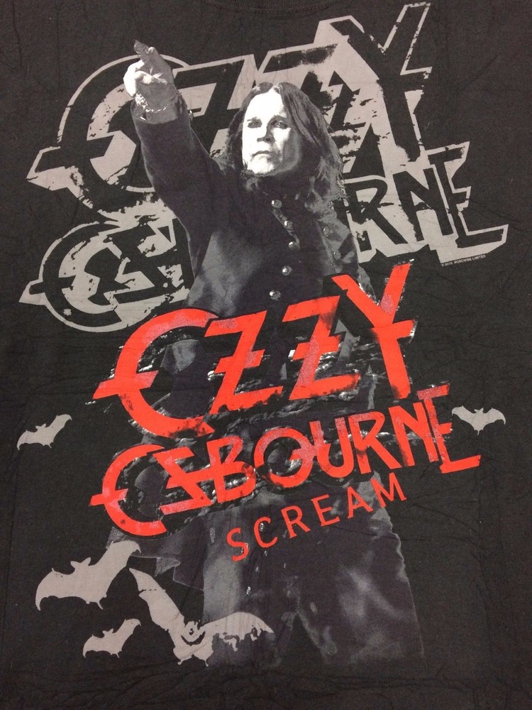 (1) NOS Ozzy Osbourne "SCREAM" 2010 Rock Tour Concert Tee Shirt XL Hanes Vintage