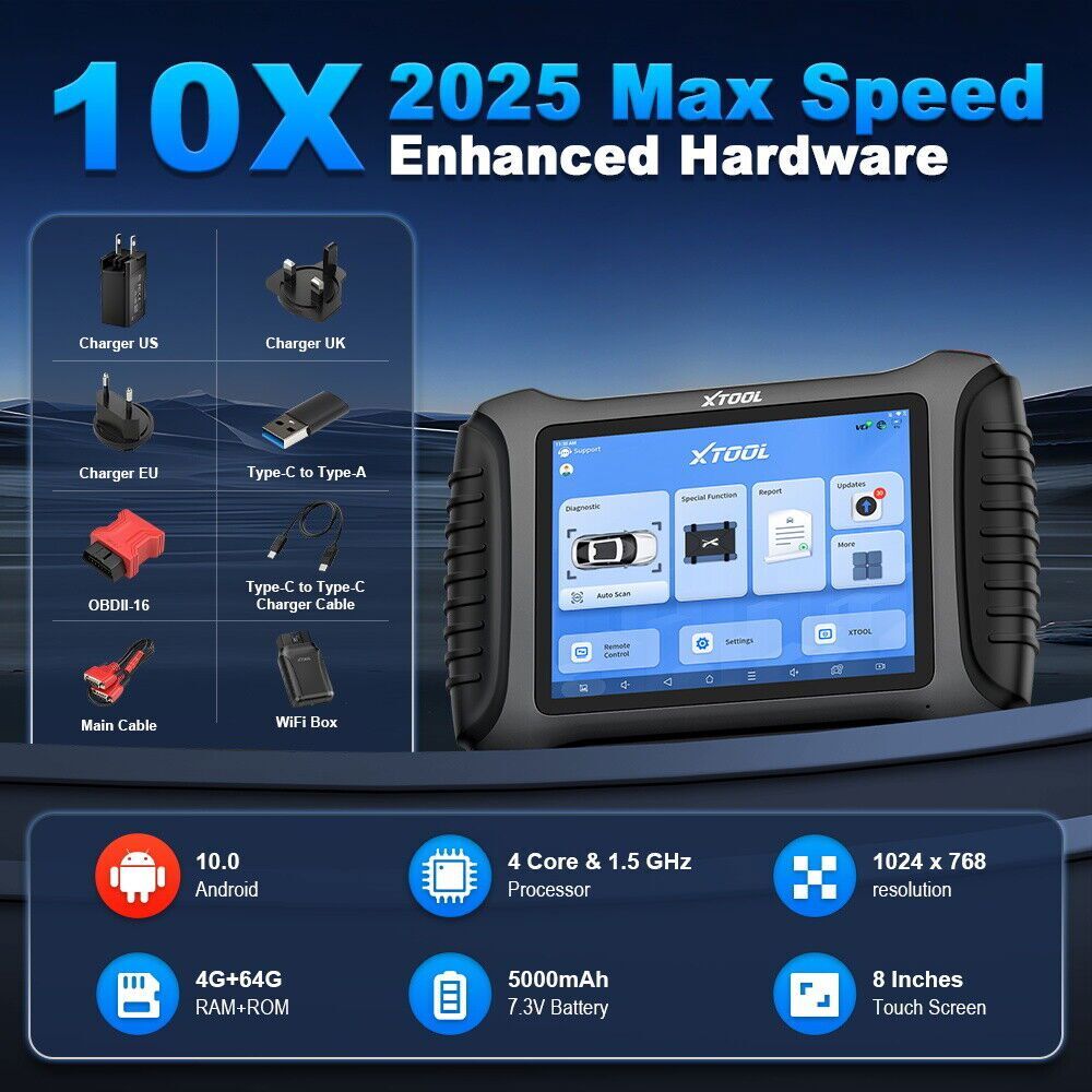 XTOOL IP900BT Wireless Car Diagnostic Scanner Tool CANFD & DOIP &FCA Active Test