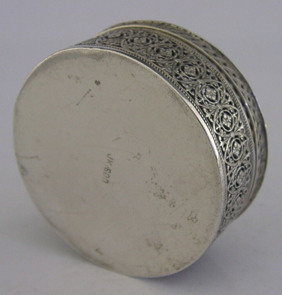 BEAUTIFUL SOLID SILVER PIERCED POTPOURRI LAVENDER DESK BOX c1910