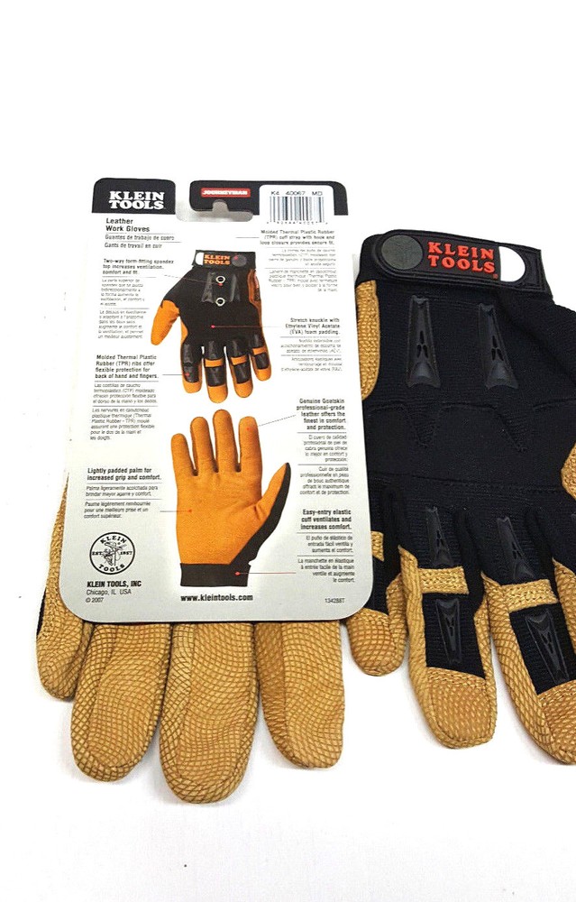 Klein Tools 40067 Journeyman Leather Work Gloves Medium