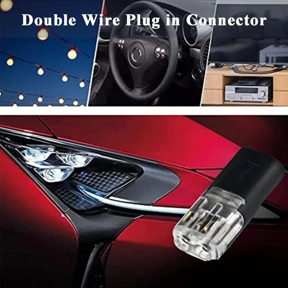 Wire Connectors, Double Wire Plug in Connector with Locking Buckle (50/20 PCS)