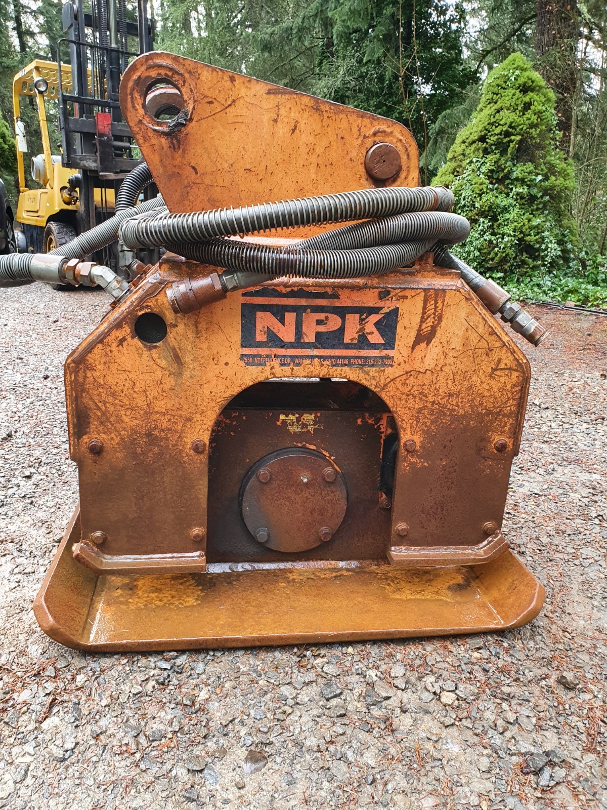 NPK C6B Excavator Hydraulic Plate Compactor- CAT 312 Mount- Ready To Work!