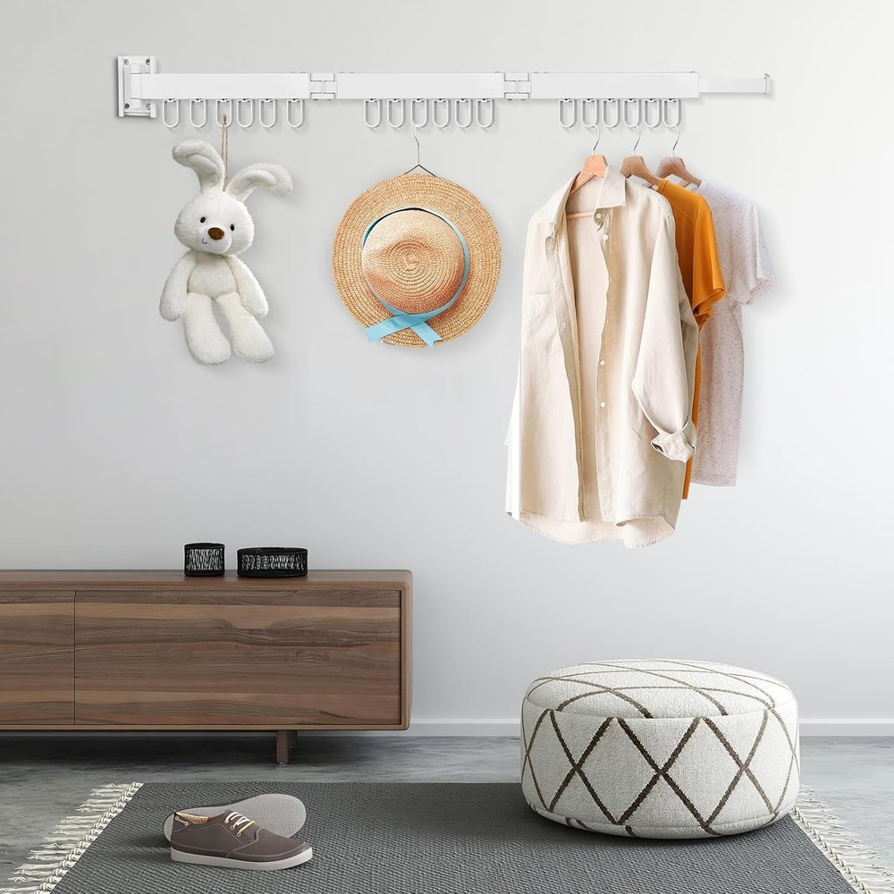 Collapsible Drying Rack with 2 Pack Fixed Frame, Foldable Laundry Rack in Tri-Fo