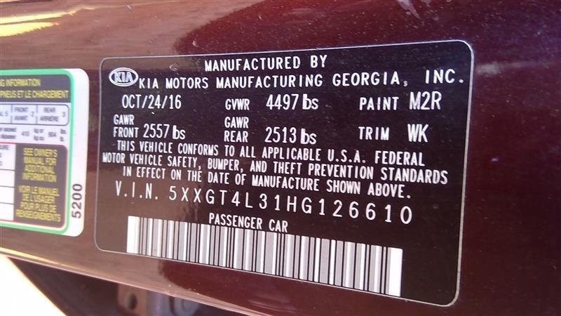 Engine ECM Electronic Control Module 2.4L VIN 3 Fits 16-18 OPTIMA 184979