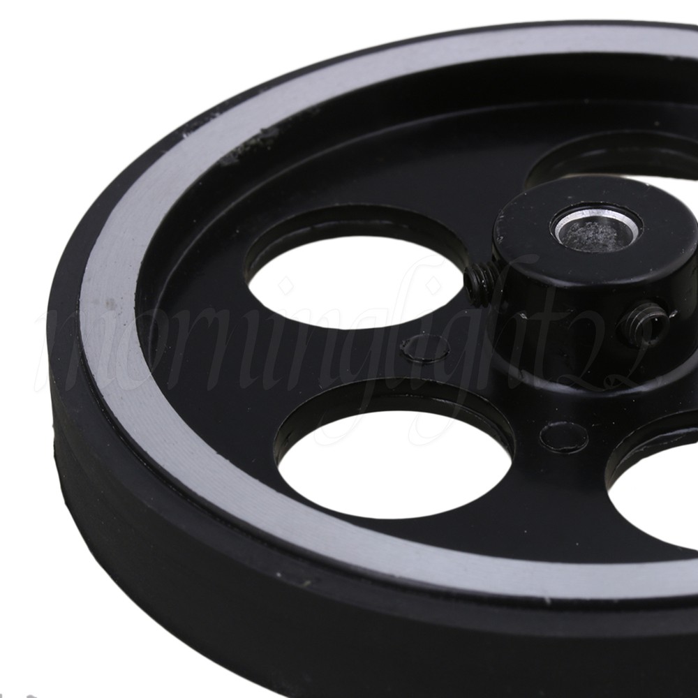 Silver+Black Encoder Wheel 300*6mm Rubber+Aluminium