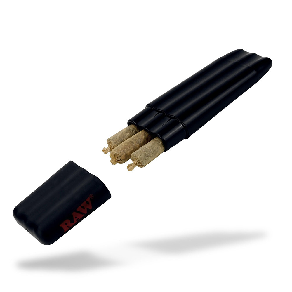 1x Raw rolling papers Three tree Cone Case Pocket size Eco Friendly Plastic Gift