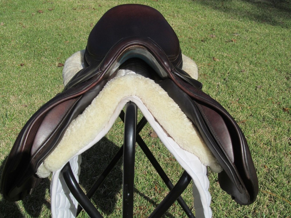 17.5" VOLTAIRE BLUE WING close contact jumping saddle-THIN FRONT PANEL 2017