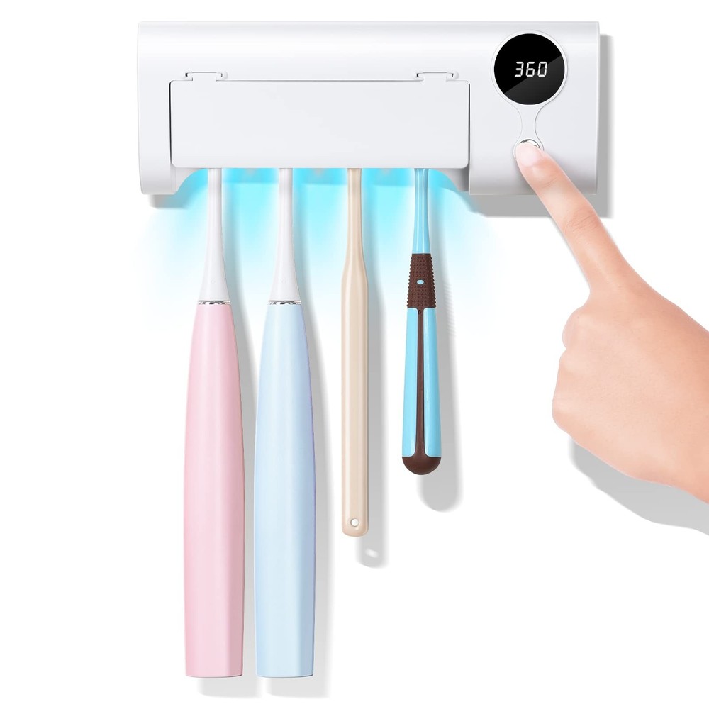 StarWin UV Toothbrush Cleaner, Timer Function, Rechargeable Tooth Brush White