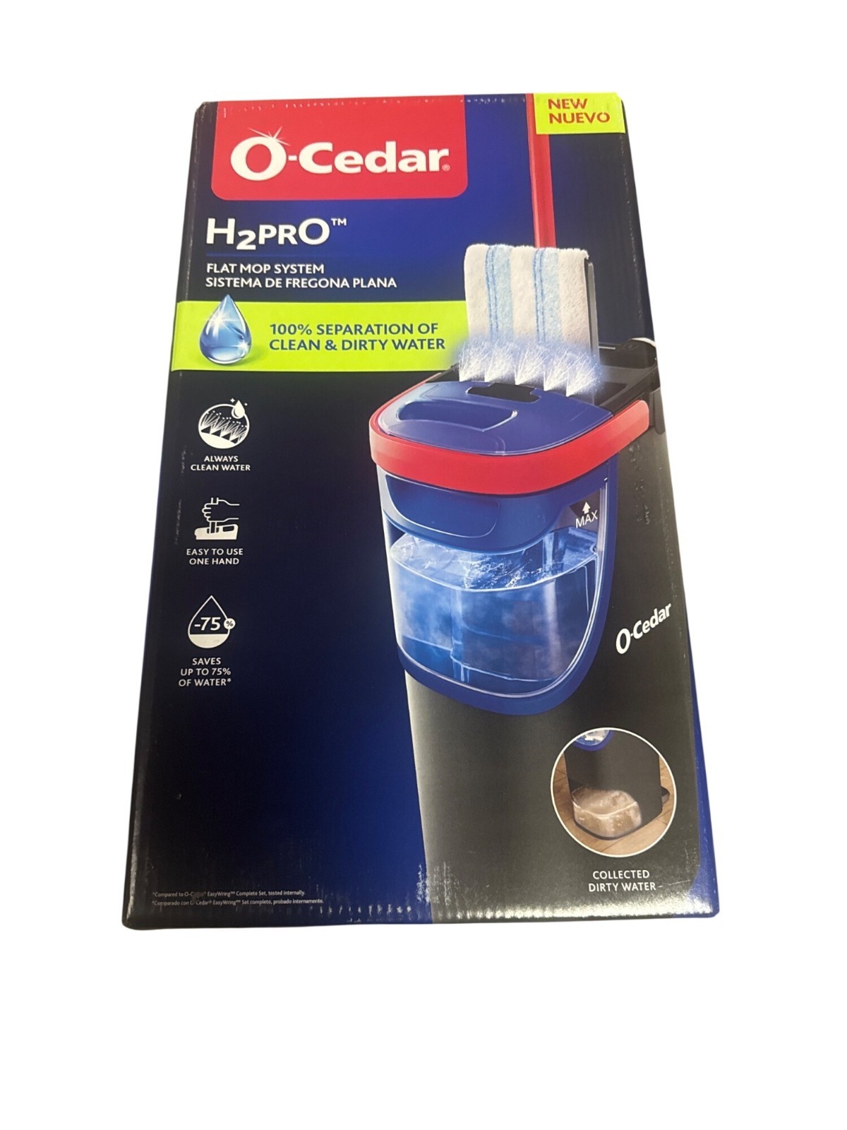 O-Cedar H2prO Flat Mop System New in box