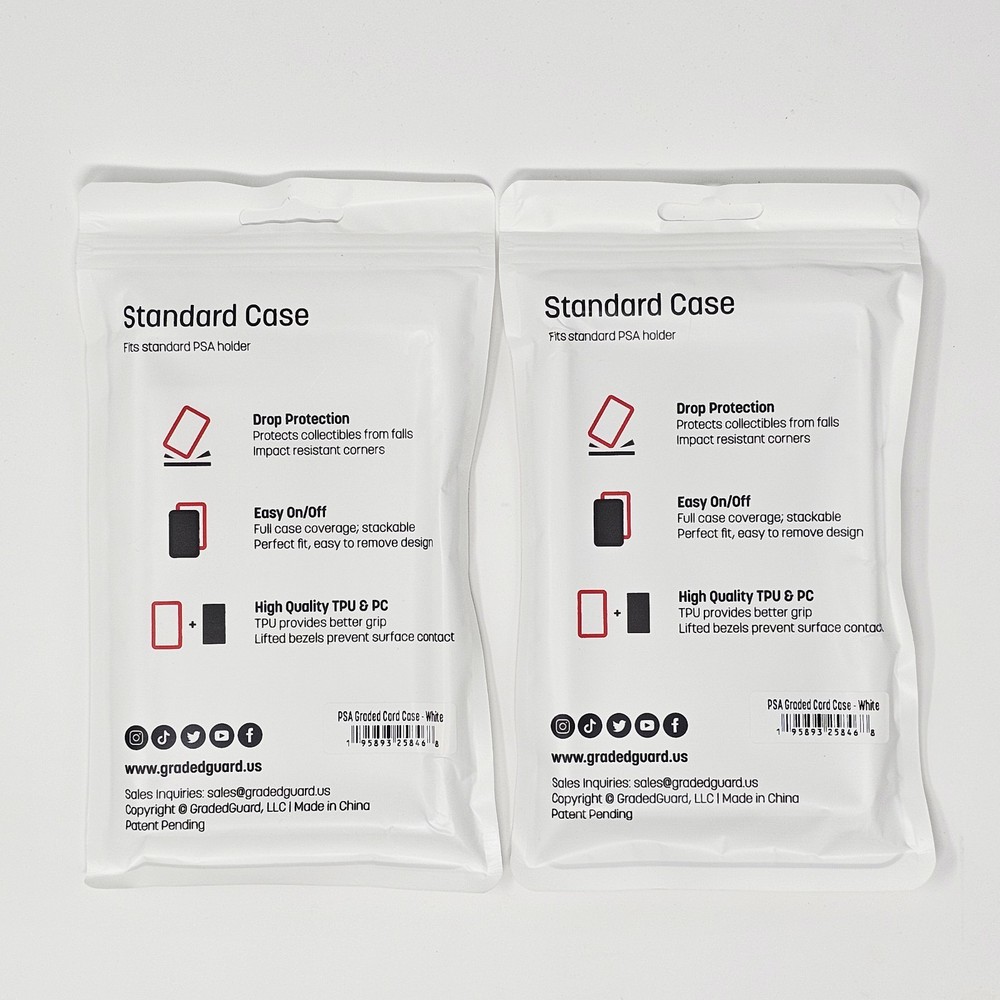 (2) White GradedGuard PSA Graded Card Case Guard Protector Stackable