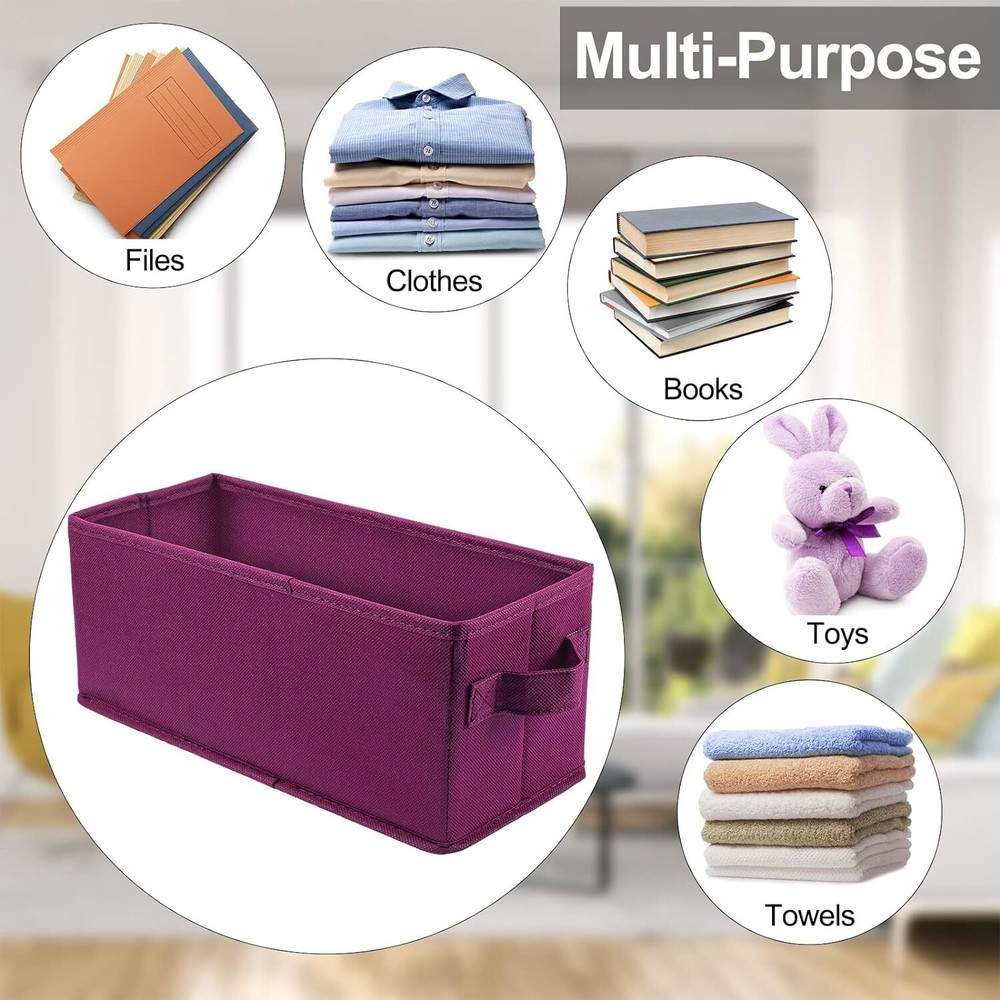 2 Pack Maroon Rose Red Storage Box Durable Cd Dvd Holder Stacking Boxes