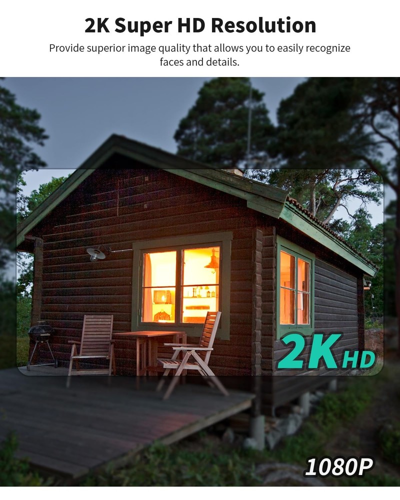 4G LTE Cellular Security Camera Wireless Outdoor, Solar No WiFi Security Came...