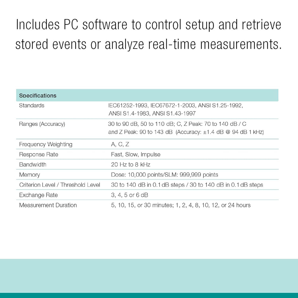 SL400 Personal Noise Dosimeter with USB Interface