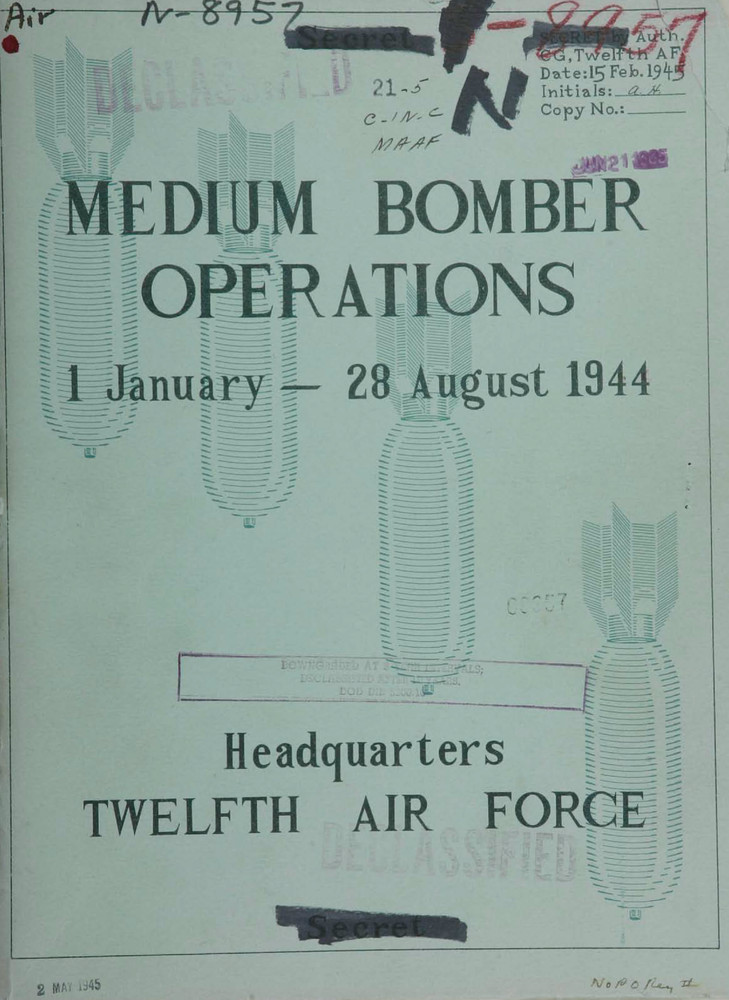 141 Page 12th AAF B-25 Medium Bomber Operations Jan - Aug 1944 Study on Data CD