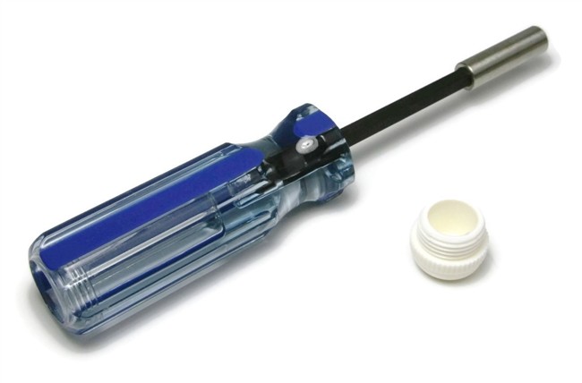 Magnetic Multi Bit Screwdriver with Acetate Bit Storage Handle