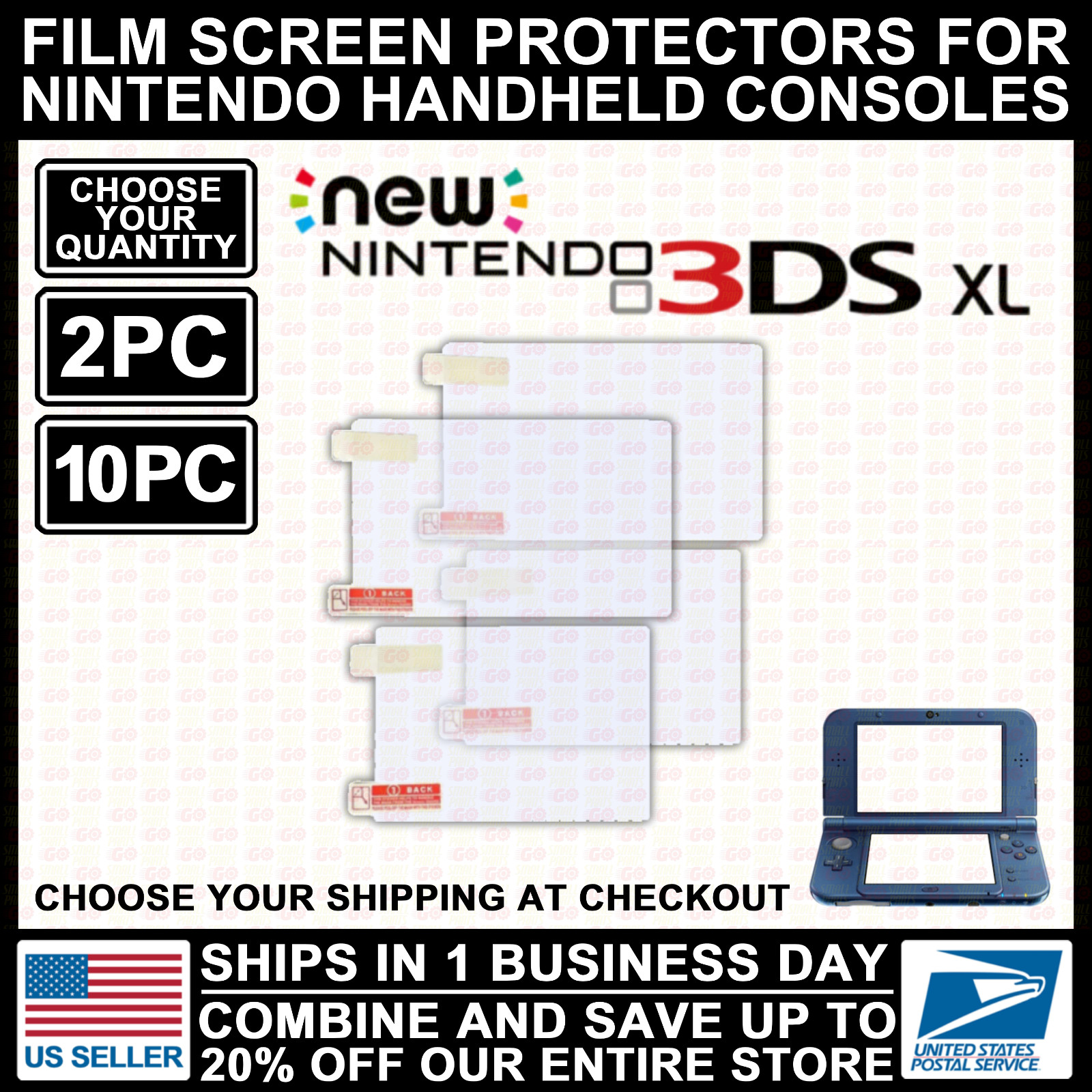 Film Plastic Screen Protector For Nintendo New 3DS XL/LL Model Console 2014