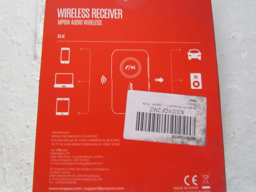 MPOW BH298B WIRELESS BLUETOOTH RECEIVER 3.5MM AUX IN