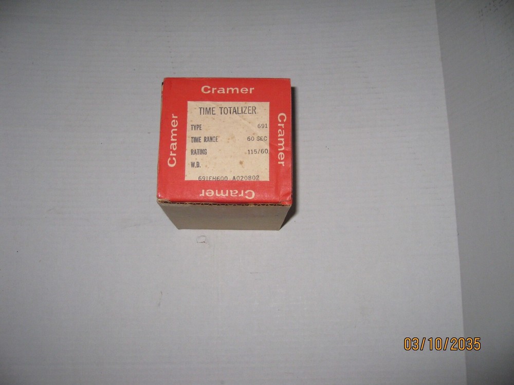 Cramer Time Totalizer Type 691, Range 60 sec, Rating 115/60, W.D