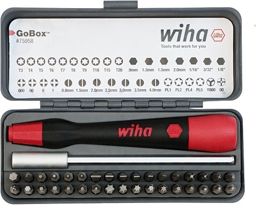 Wiha 75958 36 Piece Gobox Precision Micro Bit Set