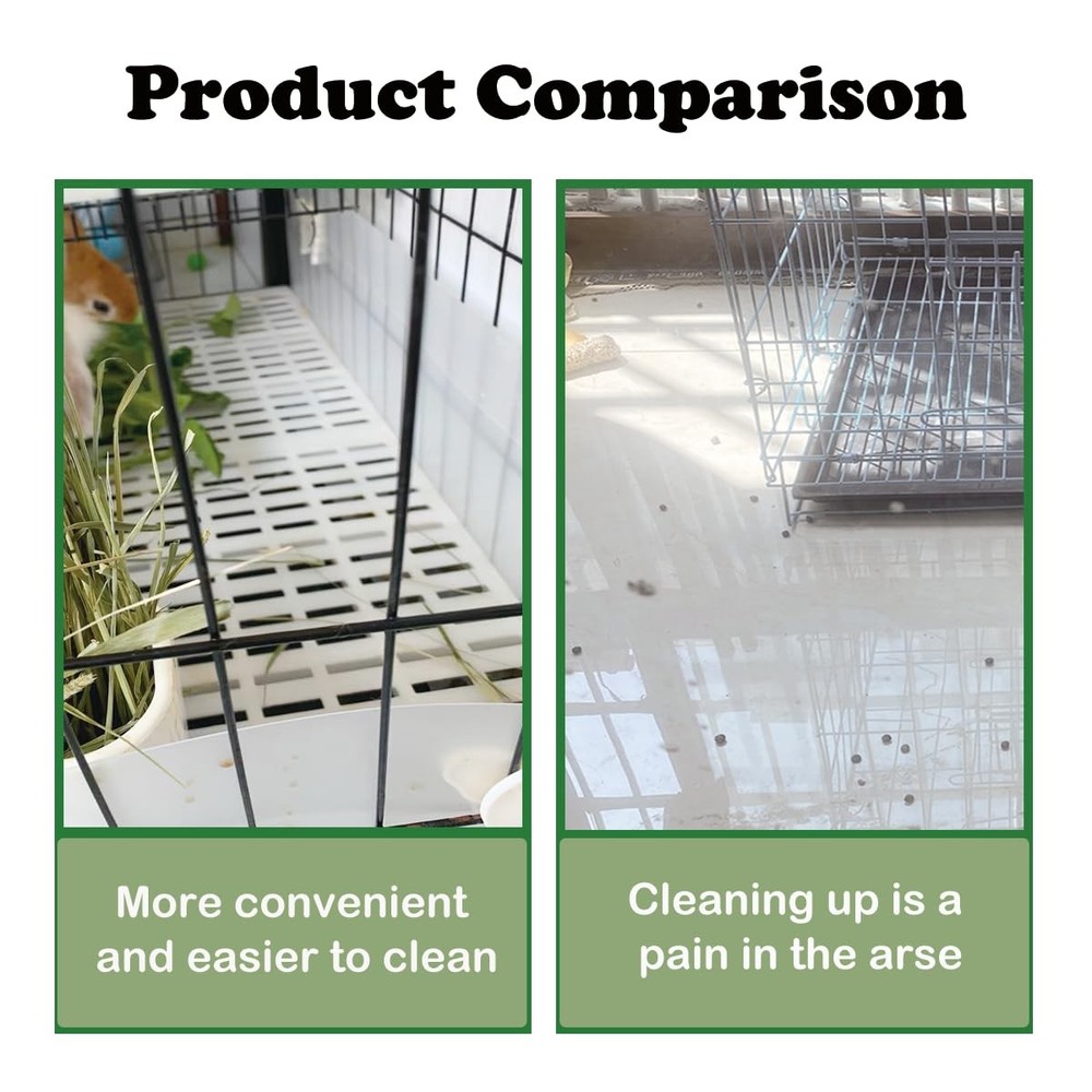 4 Pcs Rabbit Litter Box Shield Guard，Foldable Rabbit Cage Clear Baffles Easy ...