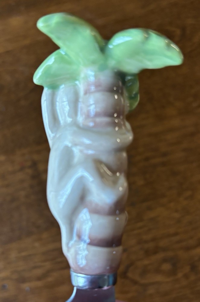 Tropical Spreaders Target 2008 (2) Monkey, Flower, Turtle, Ceramic Handle Set 4