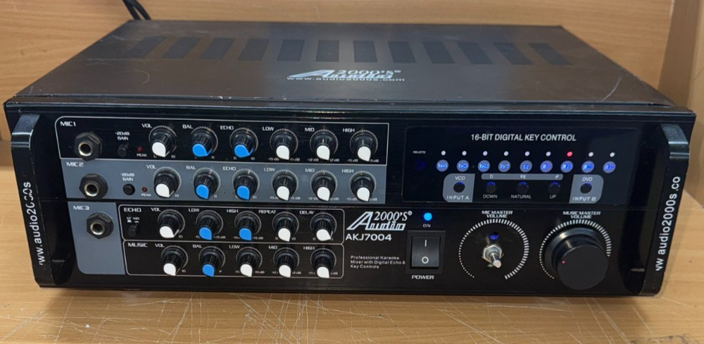 Audio 2000s AKJ7004 16-Bit Digital Key Control Karaoke Mixer