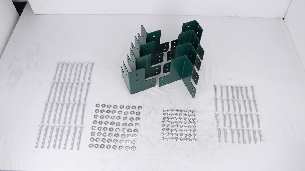 8pcs Workbench Corner Brackets Kit for DIY Workbench Project 4mm/5mm green/black