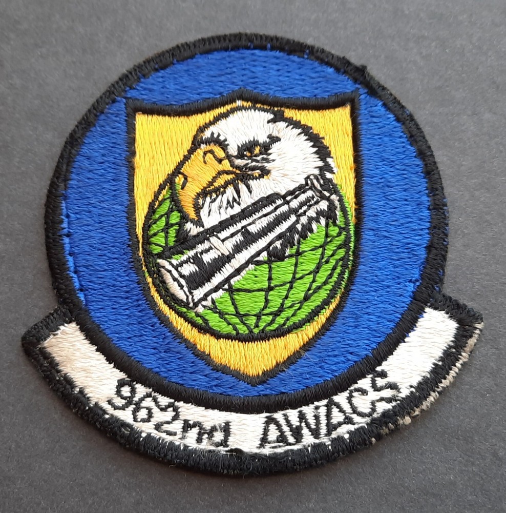 Original USAF Patch 962 AWACS Airborne Warning Control Squadron Elmendorf AFB