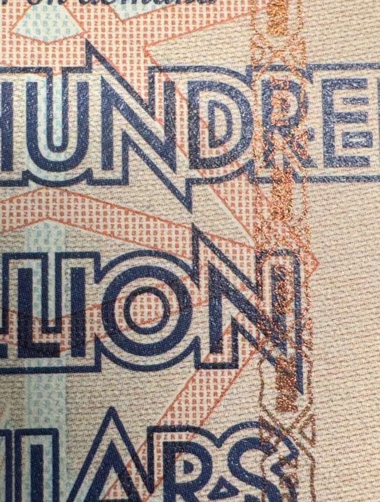 🔥 AUTHENTIC ZIMBABWE 100 TRILLION DOLLAR 🔥 AA/2008 P-91 🔥 UNCIRCULATED