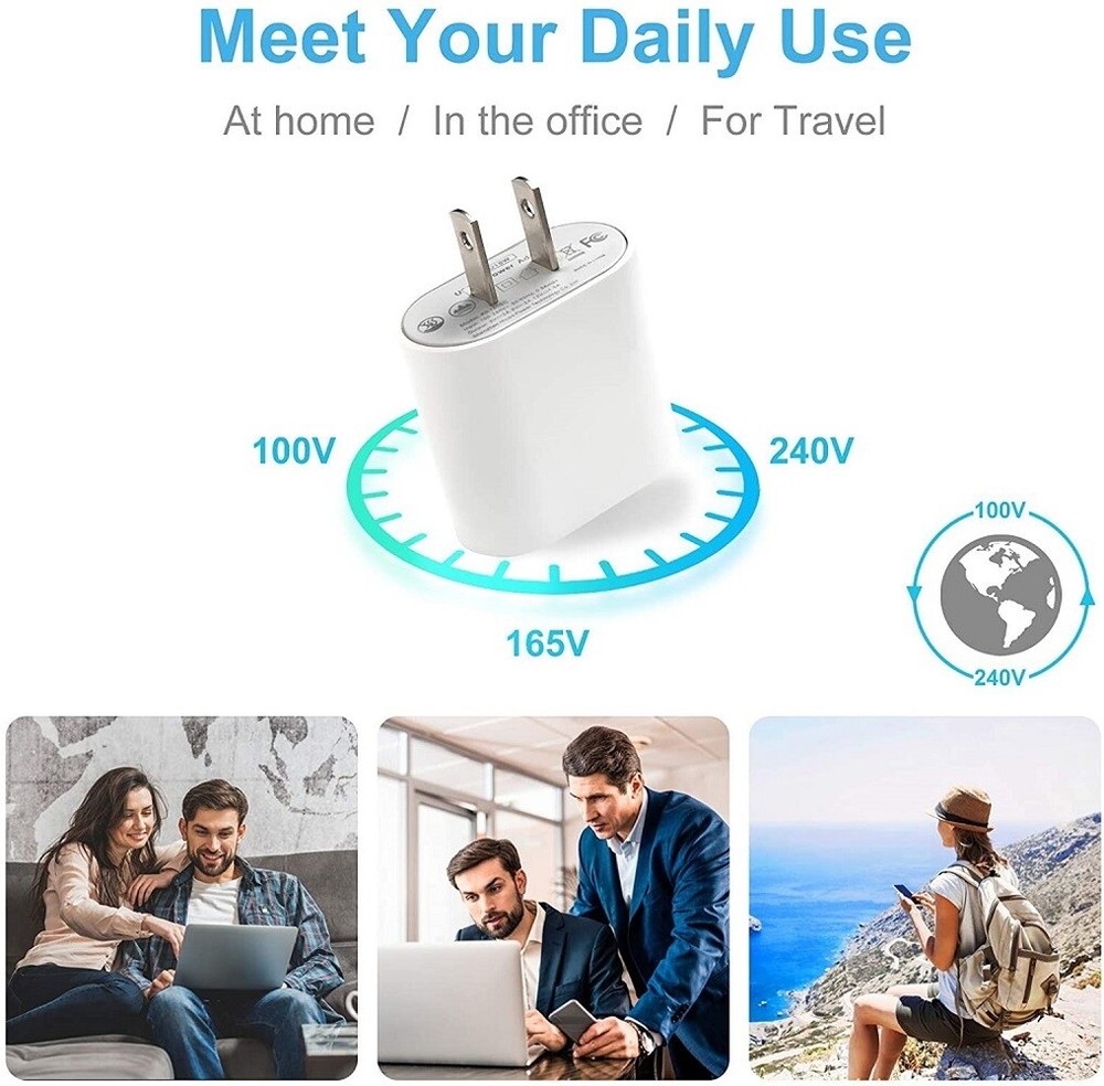 20W USB Type C Power Adapter Fast Charger Cube Block For iPhone iPad Android LG