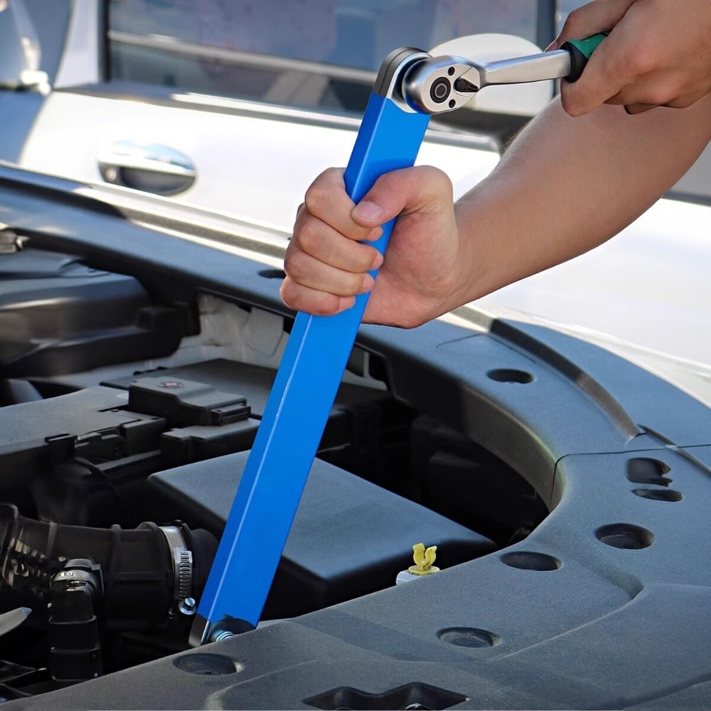 Multifunctional Car Offset Extension Wrench with 4 Adapters, Dual-purpose Socket