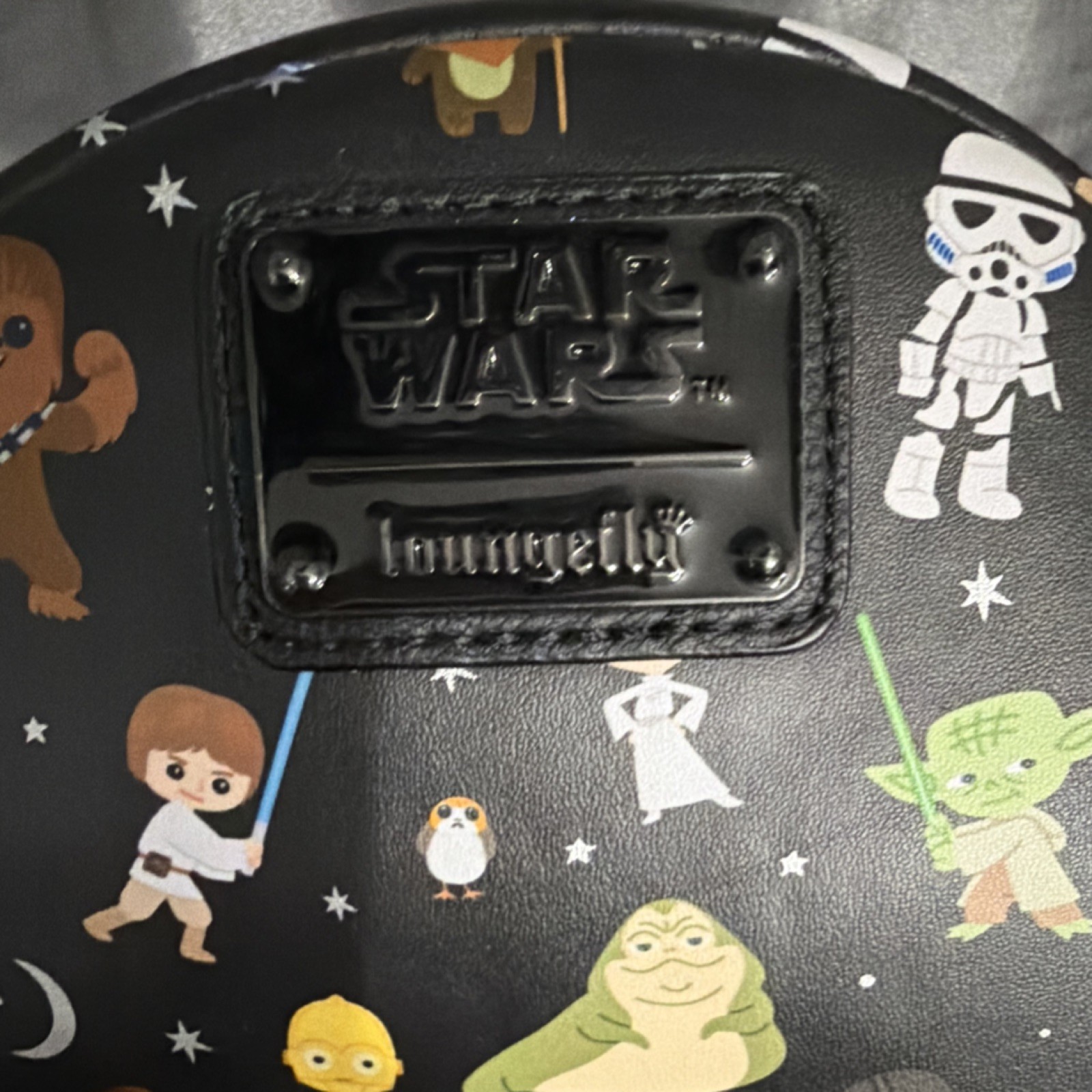 Loungefly Star Wars Disney Mini Backpack Black Multicolor Character Print