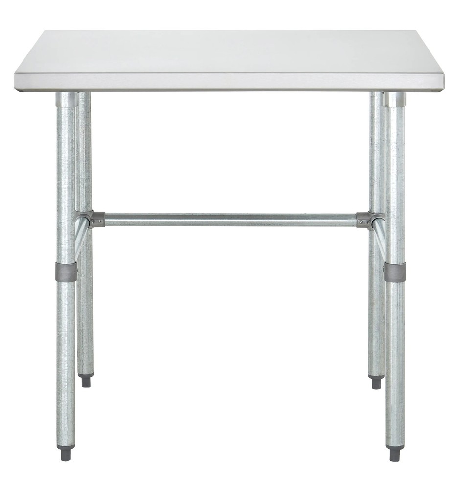 Kratos Commercial Worktable, Stainless Steel Kitchen Prep Open Base Table,