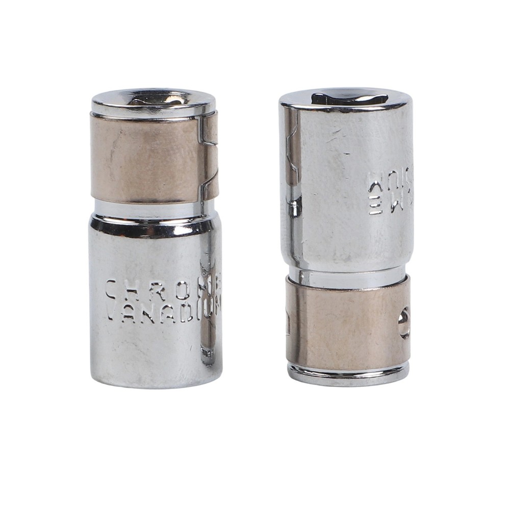 2x 1/4 Square Drive To 1/4 Hex Socket Bits Converter Screwdriver Bit Adapter