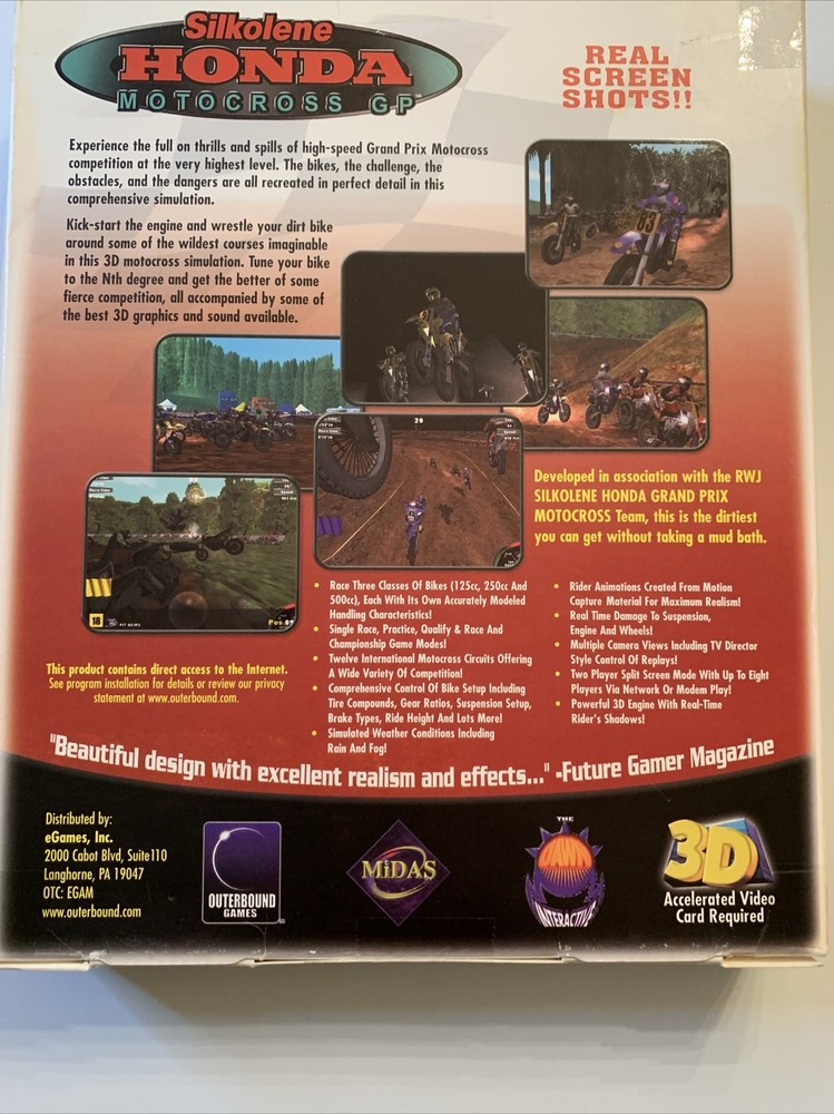 Silkolene Honda Motocross GP Game